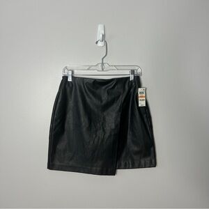 NWT Bar III Black Pleather Mini Skirt Size Small